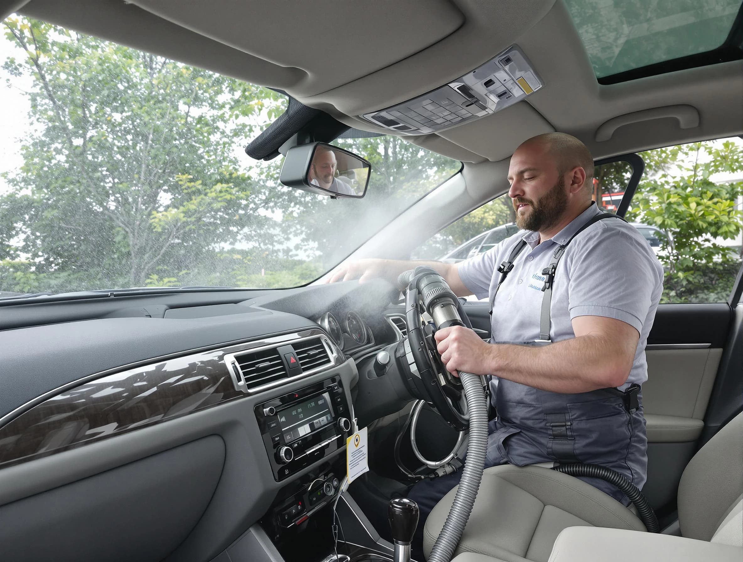 Lebanon Air Duct Cleaning specialist performing professional car duct cleaning in Lebanon