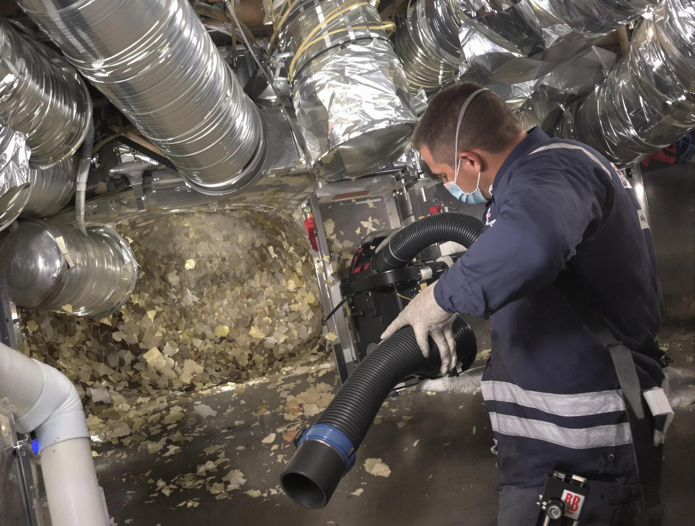 Lebanon Air Duct Cleaning specialist operating negative pressure cleaning equipment for thorough duct maintenance in Lebanon