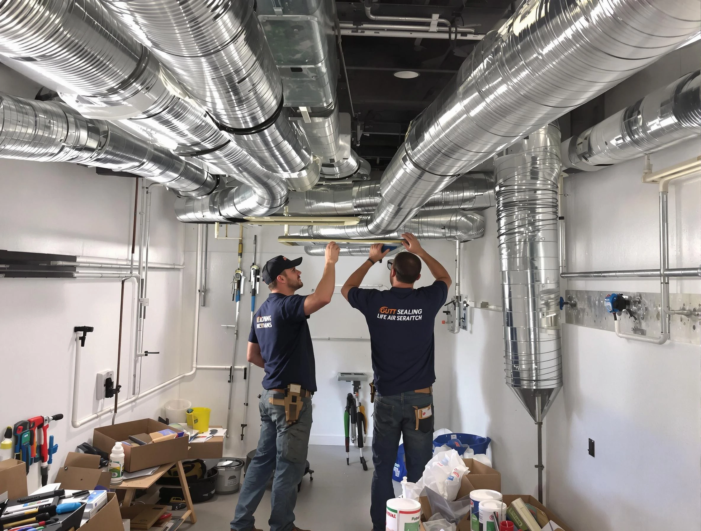Lebanon Air Duct Cleaning technician applying professional duct sealing solutions in Lebanon