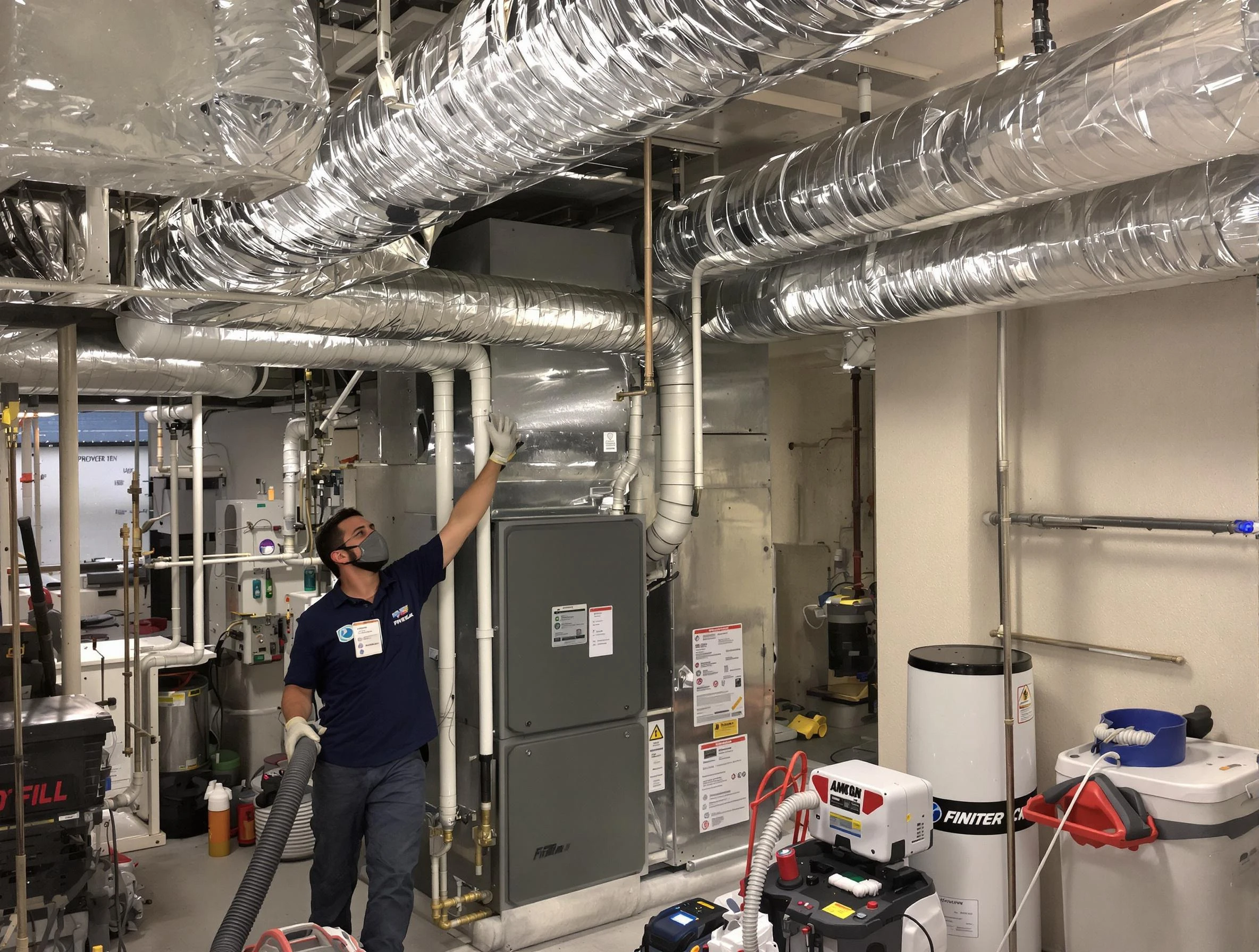 Lebanon Air Duct Cleaning specialist performing thorough furnace duct cleaning in a Lebanon residence