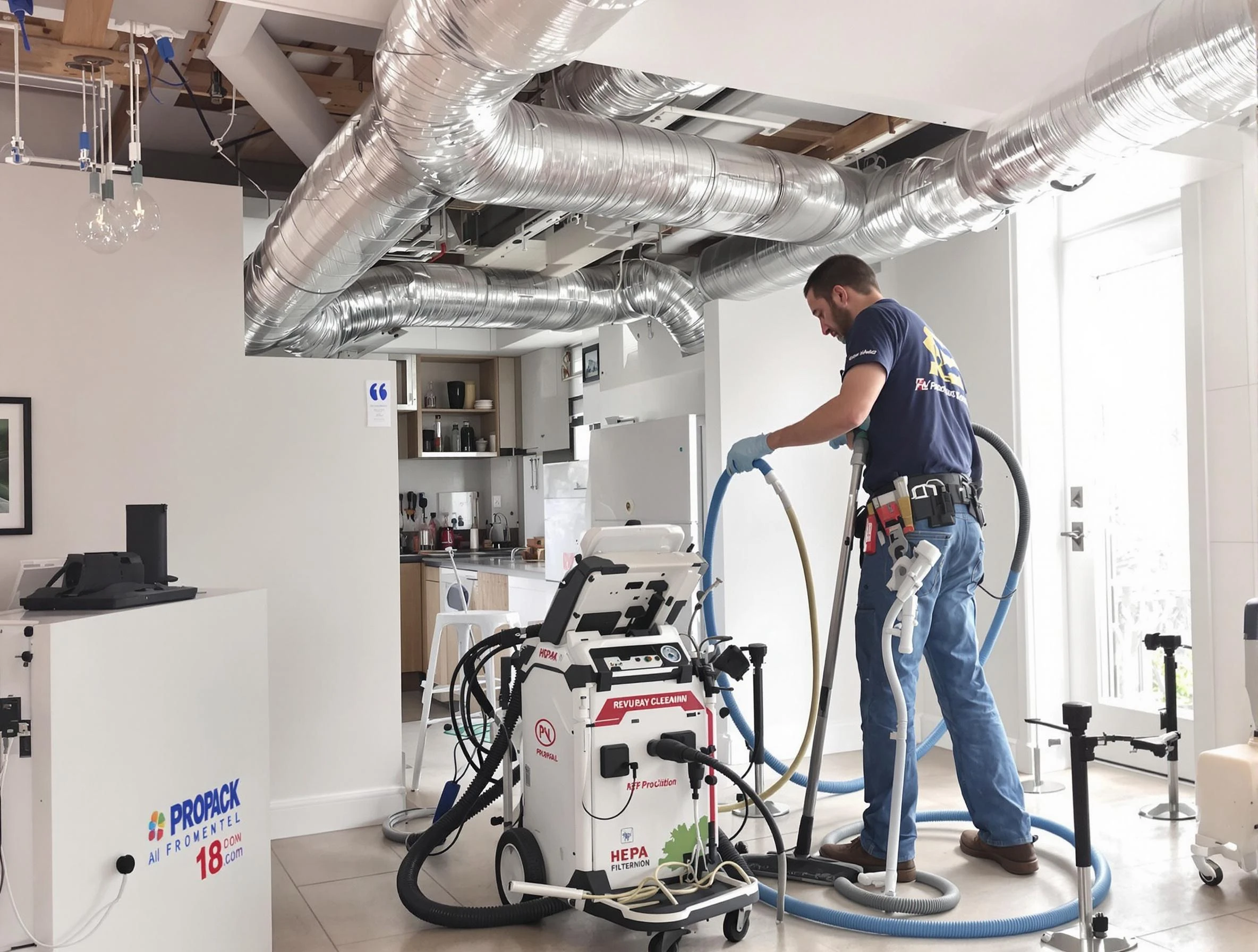 Lebanon Air Duct Cleaning technician performing advanced pure duct cleaning with specialized equipment in Lebanon