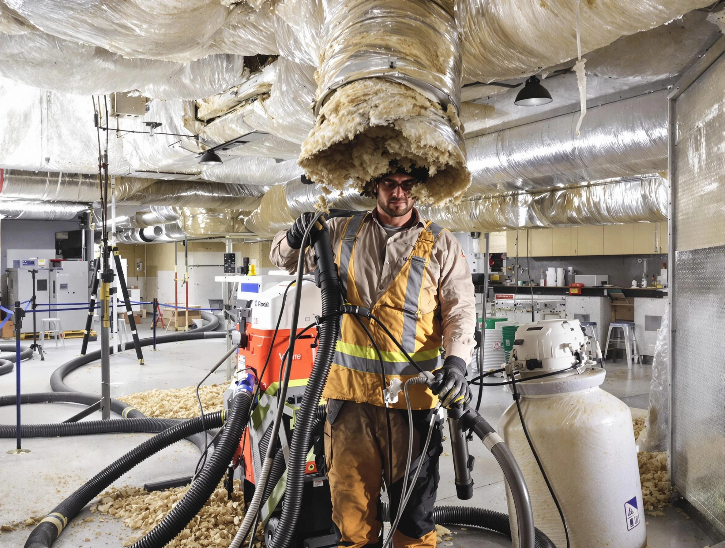 Professional vacuum insulation removal by Lebanon Air Duct Cleaning expert in Lebanon